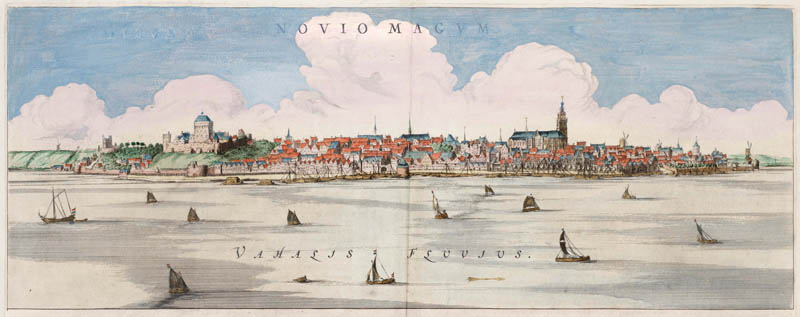 Gezicht op Nijmegen 1649 Blaeu